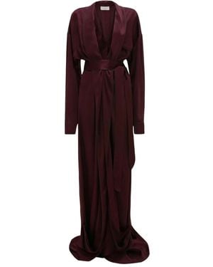 Victoria Beckham Wrap-Design Gown - Purple