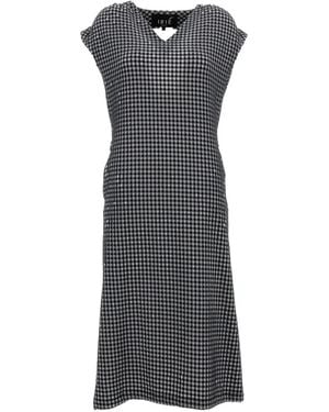 Irie Plaid-Pattern Midi Dress - Gray