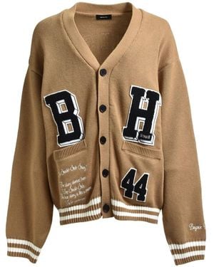 BREATH Appliqué V-Neck Cardigan - Brown