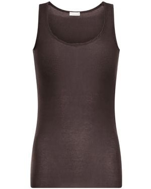 Roberto Collina Ribbed Tank Top - Brown