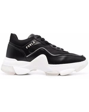 Furla Logo-Print Chunky Trainers - Black
