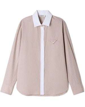 Sandro Camisa A Rayas Con Botones - Blanco