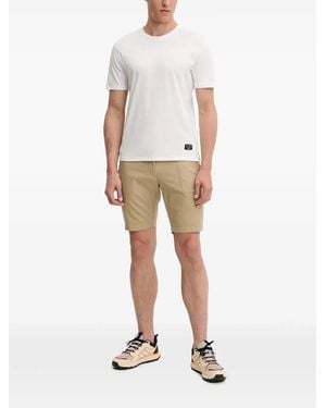 Quiksilver Logo-Patch Elasticated-Waist Shorts - Natural