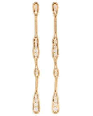Fernando Jorge Pendientes Fluid En Oro Amarillo De 18Kt Con Diamantes - Metálico