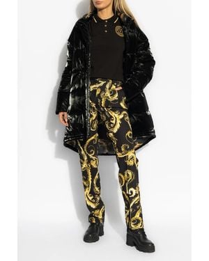 Versace Jeans Couture Padded Hooded Coat - Black