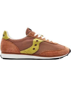 Saucony Gripper Suede Trainers - Brown