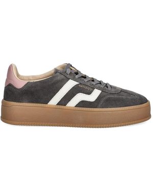 GANT Cuzmani Suede Platform Trainers - Grey