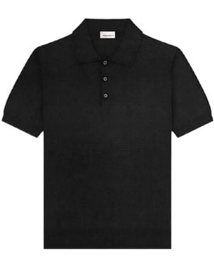 Amaranto Polo De Punto - Negro