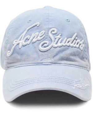 Acne Studios Embroidered Logo Cap - Grey