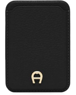 Aigner Porte-Cartes Paola En Cuir - Black