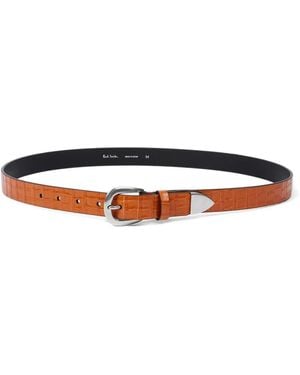 Paul Smith Gürtel Mit Kroko-Optik - Weiß