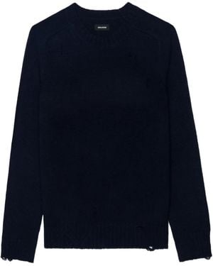 Zadig & Voltaire Distressed Jumper - Blue