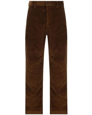 Moncler Ribbed-Velvet Pants - Brown