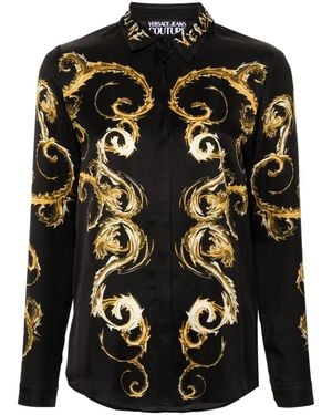 Versace Jeans Couture Baroque Print Shirt - Black