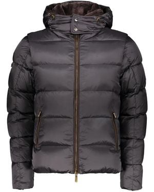Moorer Padded Hooded Jacket - Black