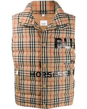 Burberry Checked Logo Gilet - Multicolour