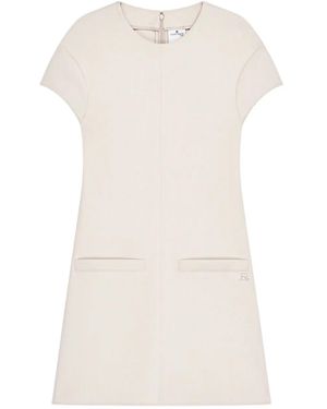 Courreges Minikleid Mit Taschen - Natur