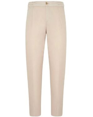 Kiton Drawstring-Waist Pleated Trousers - Natural