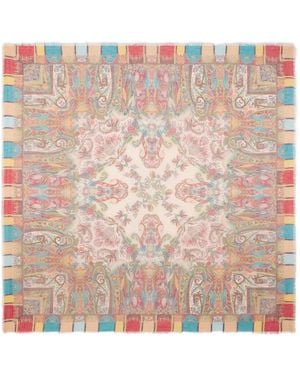 Etro Paisley-Foliage Scarf - Pink