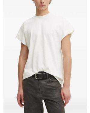 Won Hundred Ribbed-Trim Cap-Sleeve T-Shirt - White