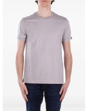 Fay Logo-Tab Short-Sleeve T-Shirt - Purple
