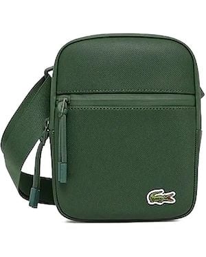 Lacoste Logo-Embossed Messenger Bag - Green