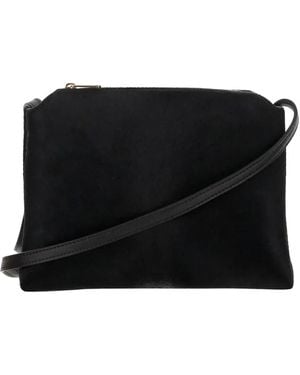 KHAITE Leather Crossbody Bag - Black