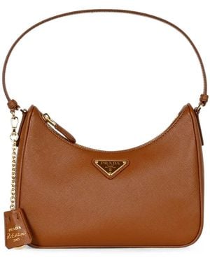Prada Re-Edition 2005 Saffiano Shoulder Bag - Brown
