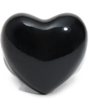 Bimba Y Lola Enamel Heart Ring - Black