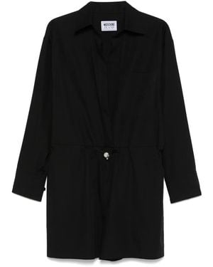 Moschino Poplin Playsuit - Black