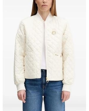 Barbour Quilted Bomber Jacket - White