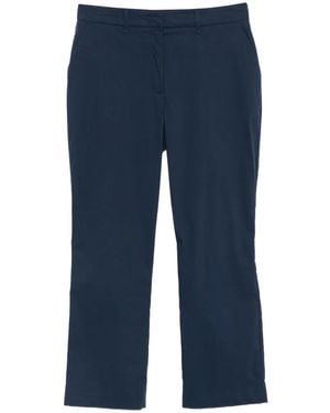 Bomboogie Concealed-Fastening Cropped Trousers - Blue