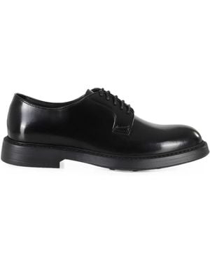 Doucal's Blake Polished Leather Derby Shoes - Black