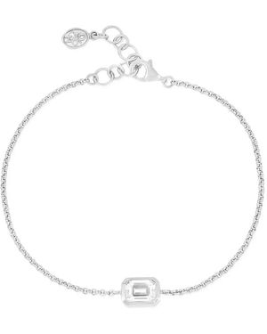 Dower & Hall Topaz Octagon Chain Bracelet - White
