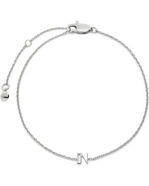 Monica Vinader Bracelet En Chaîne À Initiale N - Métallisé