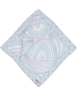 PUCCI Seidenschal Mit Iride-Print - Blau