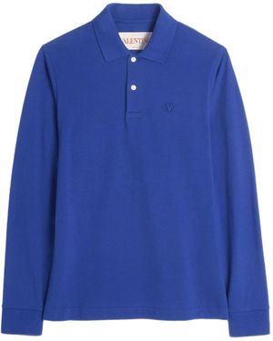 Valentino Garavani Vロゴ ポロシャツ - ブルー