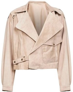 Salvatore Santoro Snap-Buttoned Leather Jacket - Natural