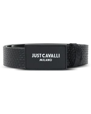 Just Cavalli ロゴ ベルト - ホワイト