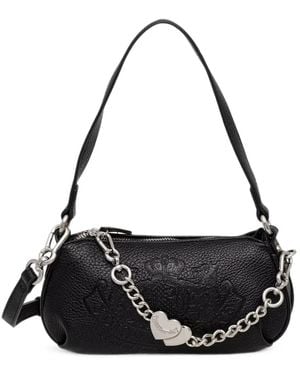 Juicy Couture Bolso De Hombro Con Logo En Relieve Y Colgante De Corazón - Negro