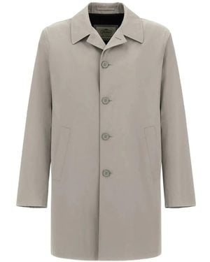 Herno Welt-Pockets Button Coat - White