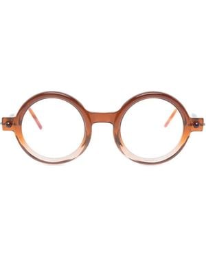 Kuboraum Round-Frame Glasses - Brown