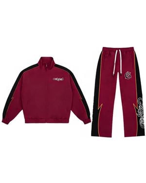 Godspeed Logo-Print Zip-Up Track Suit - Red