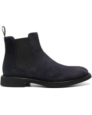 Doucal's Almond-Toe Suede Chelsea Boots - Blue