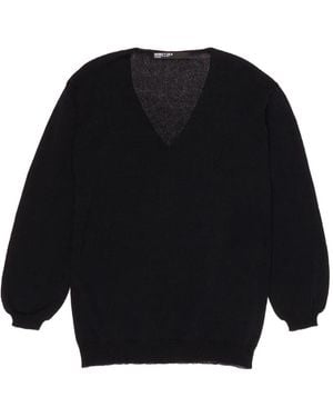 Bimba Y Lola V-Neck Balloon-Sleeve Top - Black