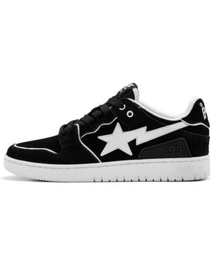 A Bathing Ape Sk8 Sta Suede Sneakers - Black