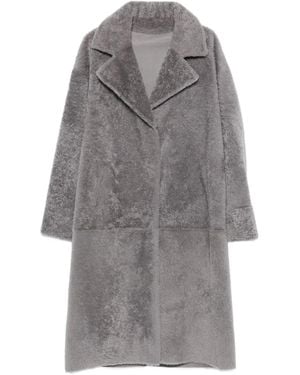 Arma Manteau En Peau Lainée - Gris