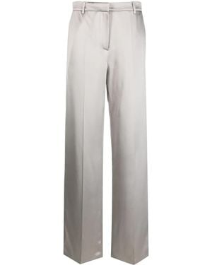 Magda Butrym Silk Wide-Leg Trousers - Grey