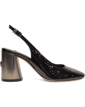 Casadei 80Mm Block-Heel Slingback Court Shoes - Black