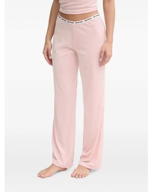Juicy Couture Pantaloni Pigiama Vicky Con Banda Logo - Rosa